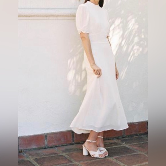 NWT Reformation Dusk Dress Ivory - Picture 2 of 16